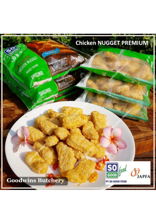 SoGood frozen CHICKEN NUGGET PREMIUM ORIGINAL So Good Food 400g
